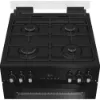 Hotpoint HDG6GDCB1 60cm Gas Double Cooker with Glass Lid - Black_hob