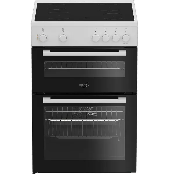 Zenith ZET605W 60cm Electric Cooker with Ceramic Hob - White