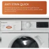 Hotpoint BIWDHG961485UK Integrated 9kg/6kg 1400 Spin Washer Dryer in White_AntiStainQuick