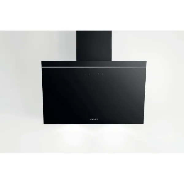 Hotpoint PHVP62FLTK 60cm Chimney Cooker Hood in Black