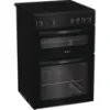 Indesit ITE6VMB 60cm Electric Twin Cooker with Ceramic Hob in Black