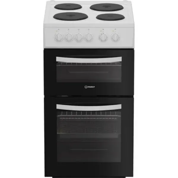 Indesit ITE5EMW 50cm Electric Twin Cooker - White
