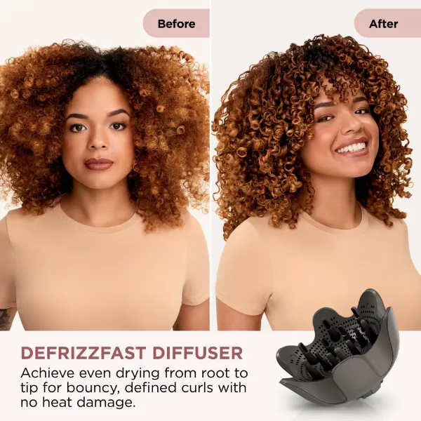 Shark HD542UK SpeedStyle Pro FLEX 4-in-1 High-Velocity Hair Dryer System - Mocha Silver_defrizzfast diffuser