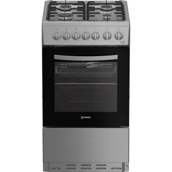 Indesit I5G3PMX 50cm Dual Fuel Single Cooker in Stainless Steel