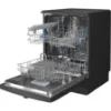 Indesit D2FHK26BUK Push&Go Full Size Freestanding Dishwasher in Black 
