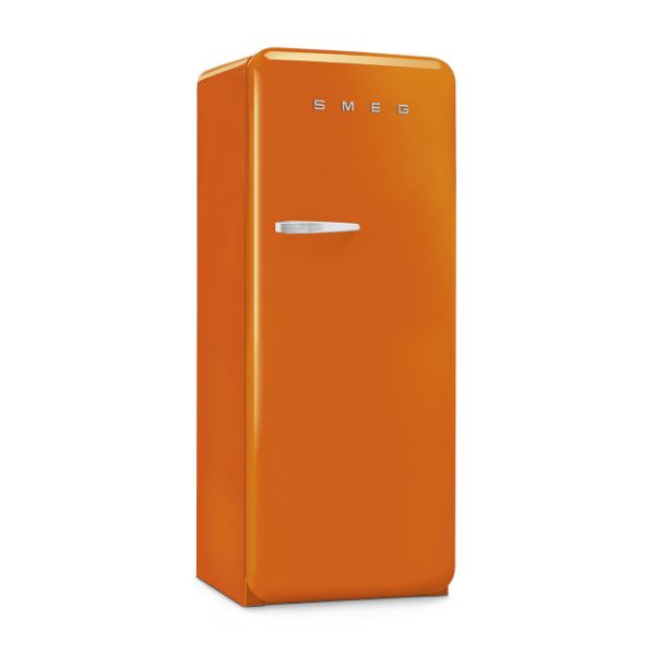Smeg FAB28ROR6 60cm 50’s Style Right Hand Hinged Free Standing Refrigerator In Orange