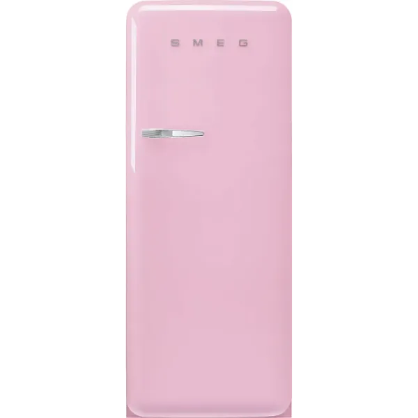 Smeg FAB28RPK6 60cm 50’s Style Right Hand Hinged Free Standing Refrigerator In Pastel Pink