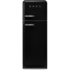 Smeg FAB30RBL6UK 60cm 50’s Style Fridge Freezer Right Hand Hinged In Black