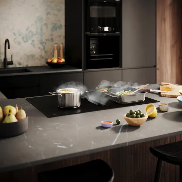 Neff V68YYX4B0 Flex Design 80cm Induction hob with Integrated Ventilation System in Matt Black