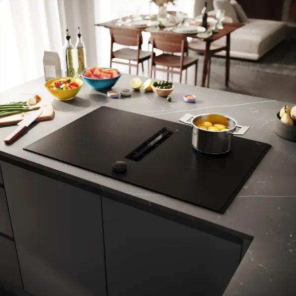 Neff V68YYX4B0 Flex Design 80cm Induction hob with Integrated Ventilation System in Matt Black