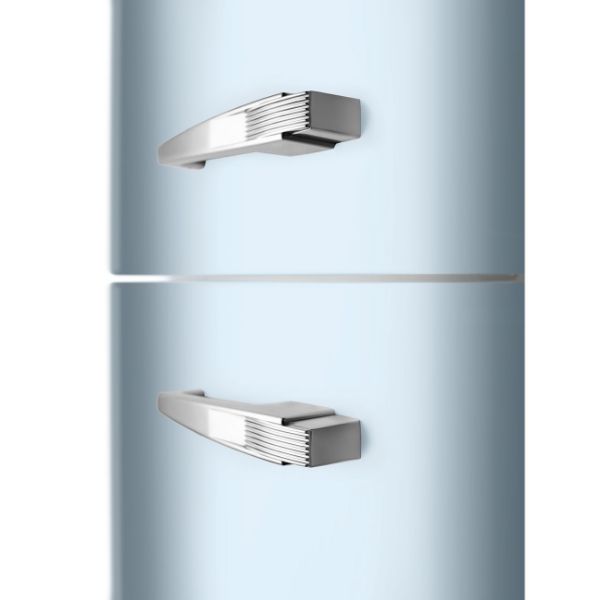 Smeg FAB32LPB6UK 60cm 50's Style Fridge Freezer Left Hand Hinge in Pastel Blue