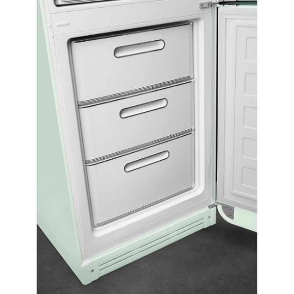 Smeg FAB32RPG6UK 60cm 50s Style Fridge Freezer Right Hand Hinge In Pastel Green