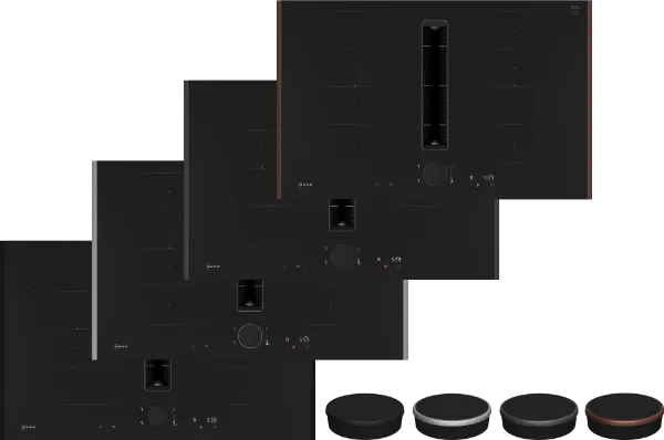 Neff V68YYX4C0 Flex Design 80cm Induction hob with Integrated Ventilation System in Black