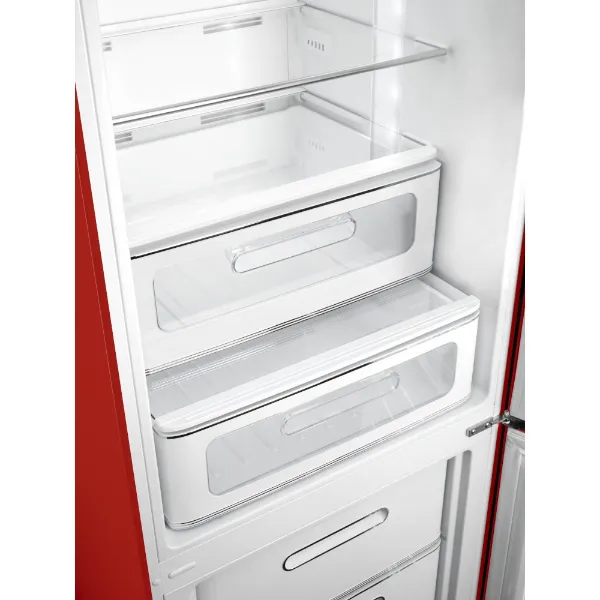 Smeg FAB32RRD6UK 60cm 50s Style Fridge Freezer Right Hand Hinge In Red