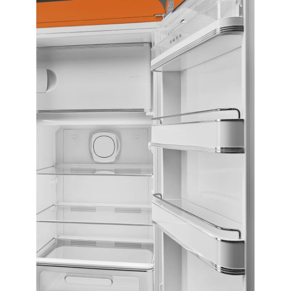 Smeg FAB28LOR6 60cm 50s Style Fridge with Icebox Left Hand Hinge In Orange