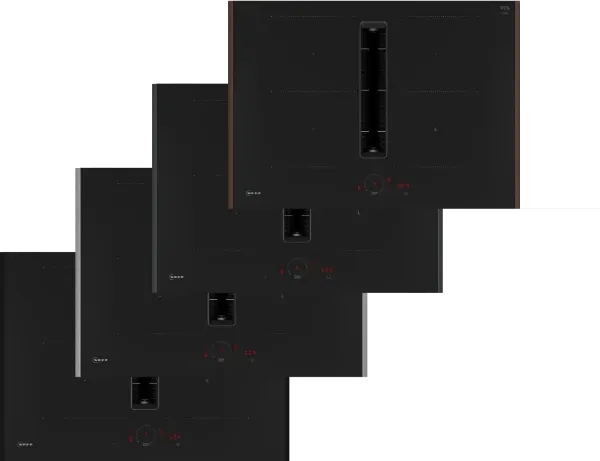 Neff V57YHQ4C0 Flex Design 70cm Induction Hob with Integrated Ventilation System in Black