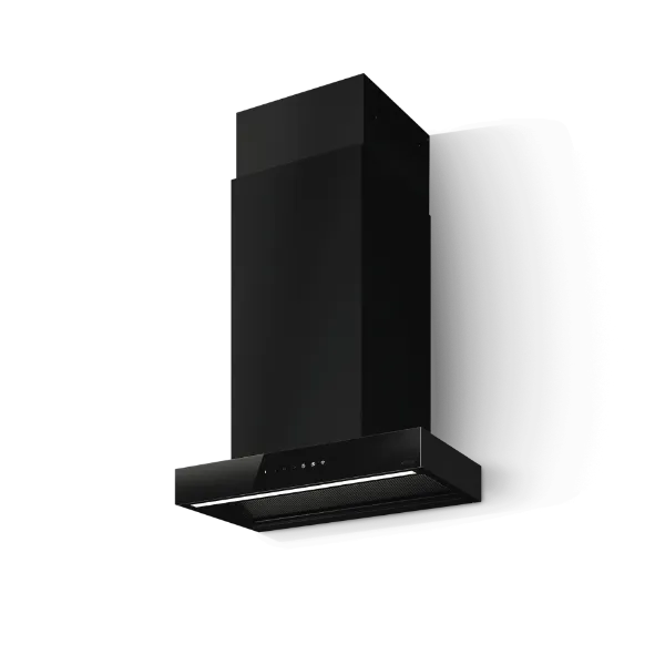 Elica HAIKU-DRY-B-60 Haiku Dry 55cm Chimney Cooker Hood in Black 