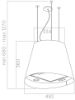 Elica JUNO-LED-SS 50cm Island Pendant Cooker Hood in Stainless Steel