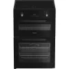 Hotpoint HDE6IDC2B1 60cm Electric Double Cooker with Induction Hob in Black