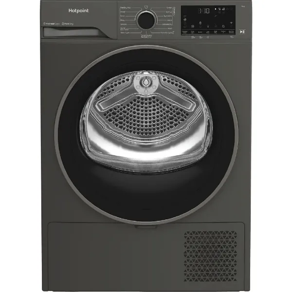 Hotpoint CHD94MGBSUK 9kg Fabric Care Heat Pump Tumble Dryer with HomeWhiz in Grey