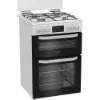 Hotpoint HTG6GDCW 60cm Gas Twin Cooker with Glass Lid in White