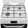 Hotpoint HTG6GDCW 60cm Gas Twin Cooker with Glass Lid in White