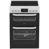 Hotpoint HTE6VDCW 60cm Electric Twin Cooker with Multiflow in White