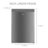 Haden HL128IX 55cm Undercounter Larder Fridge in Inox