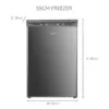 Haden HZ184IX 55cm Undercounter Freestanding Freezer in Inox