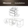 Hisense BUD714221CX 594cm Built Under Electric Double Oven - Black & Stainless Steel