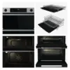 Hisense BUD714221CX 594cm Built Under Electric Double Oven - Black & Stainless Steel