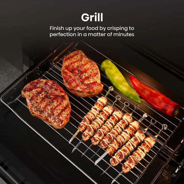 Hisense BUD714221CX 594cm Built Under Electric Double Oven - Black & Stainless Steel