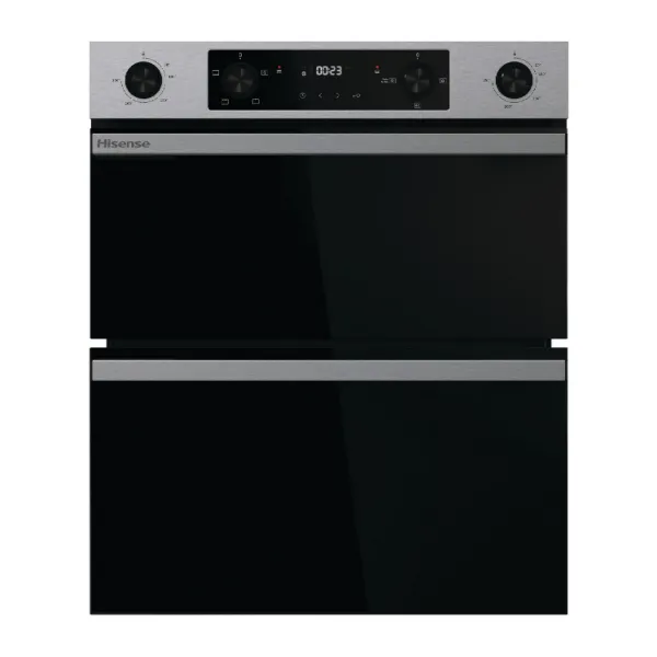 Hisense BUD714221CX 594cm Built Under Electric Double Oven - Black & Stainless Steel
