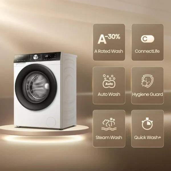 Hisense WF3S9043BW3 9kg 1400 Spin Washing Machine - White