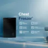 Fridgemaster MCF96EB 95L Freestanding Chest Freezer - Black