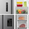 Fridgemaster MS91558DES 91.1cm 60/40 Total No Frost American Fridge Freezer - Silver