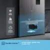 Fridgemaster MS91558DES 91.1cm 60/40 Total No Frost American Fridge Freezer - Silver