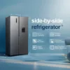 Fridgemaster MS91558DES 91.1cm 60/40 Total No Frost American Fridge Freezer - Silver