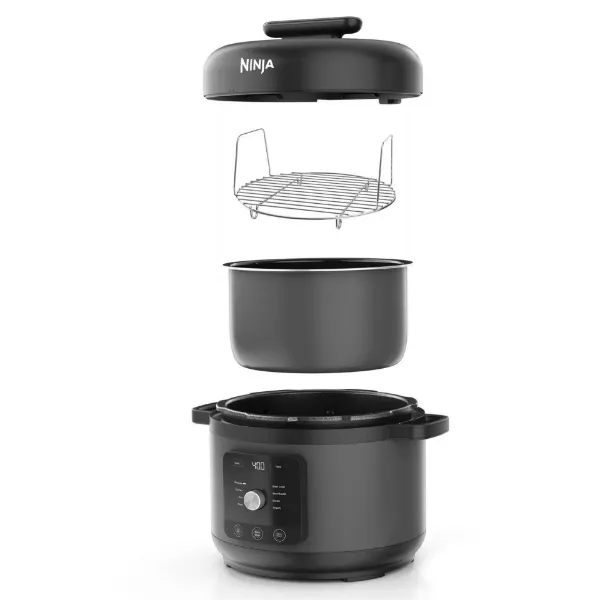 Ninja PC201UK HyperHeat 9-in-1 Pressure & Rice Cooker - Grey/Black