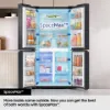 Samsung RF24BB620EB1EU 90.8cm 70/30 Total No Frost American Fridge Freezer - Black