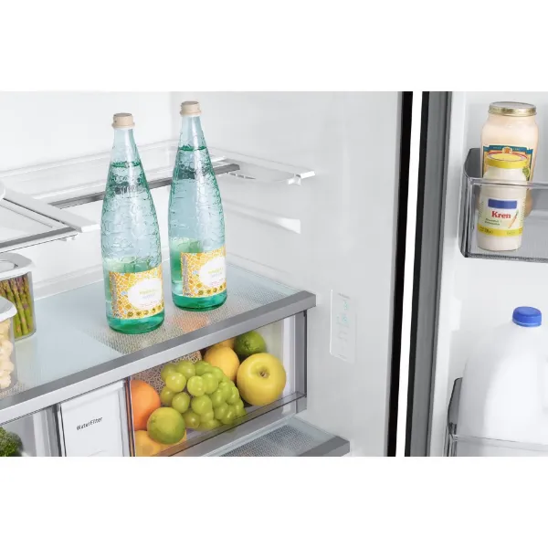 Samsung RF24BB620EB1EU 90.8cm 70/30 Total No Frost American Fridge Freezer - Black