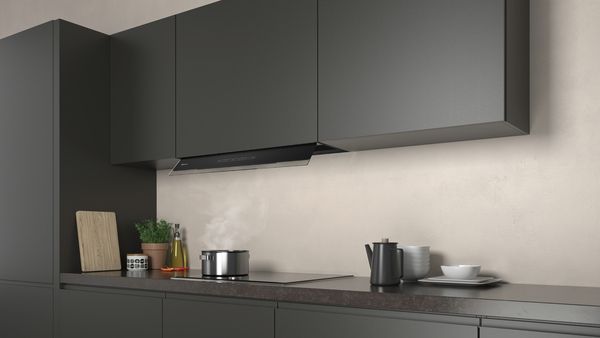 Neff D95XAM2S0B 90cm Integrated Design Cooker Hood in Clear Glass and Black