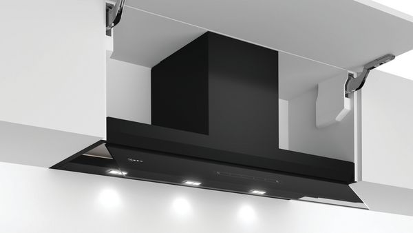 Neff D95XAM2S0B 90cm Integrated Design Cooker Hood in Clear Glass and Black