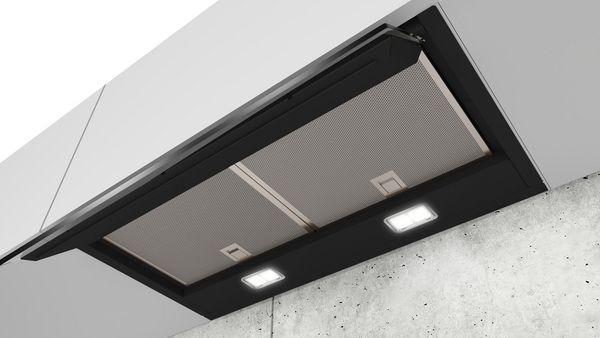Siemens LJ67BAM60B 60cm iQ500 Integrated Design Hood in Clear Glass and Black