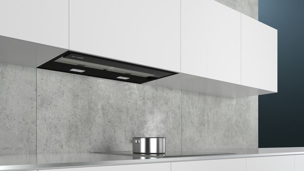 Siemens LJ67BAM60B 60cm iQ500 Integrated Design Hood in Clear Glass and Black