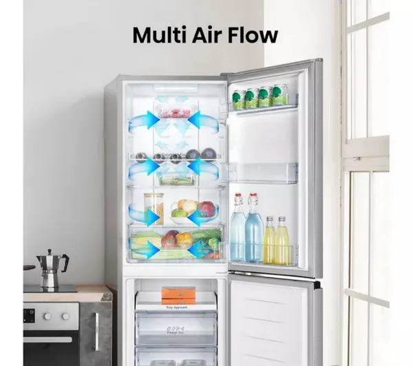 Hisense RB327N4BCE 50/50 Total No Frost Fridge Freezer - Stainless Steel
