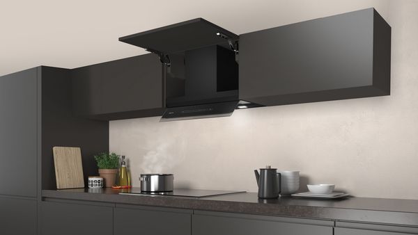 Neff D65XAM2S0B 60cm Integrated Design Cooker Hood in Clear Glass and Black