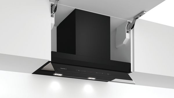 Neff D65XAM2S0B 60cm Integrated Design Cooker Hood in Clear Glass and Black