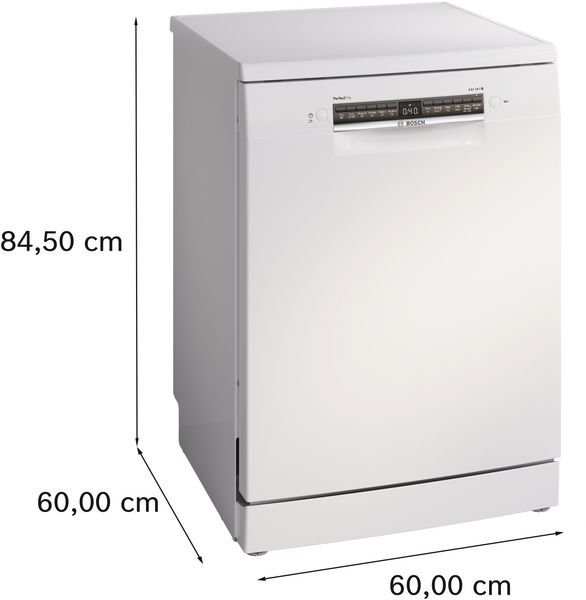 Bosch SMS6ZCW10G Full Size Freestanding Dishwasher in White