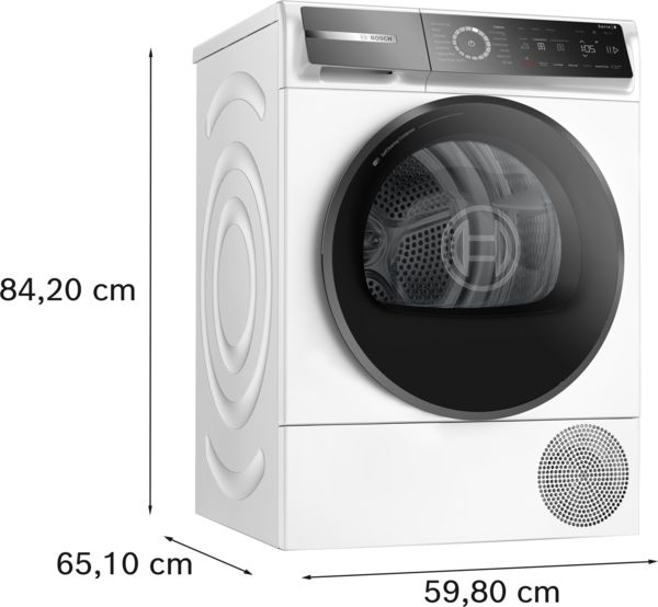 Bosch WQB246C9GB Heat Pump Tumble Dryer In White